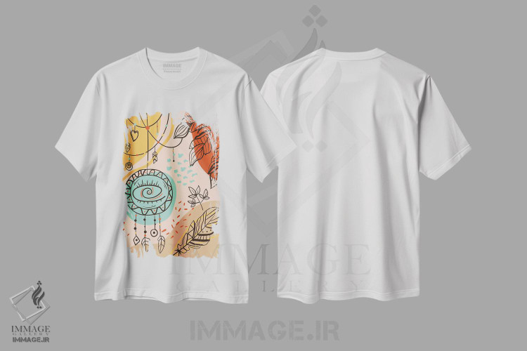 تیشرت طرح دار آبستره بوهو IV، آبستره اثر آرسی بسی | immage.ir