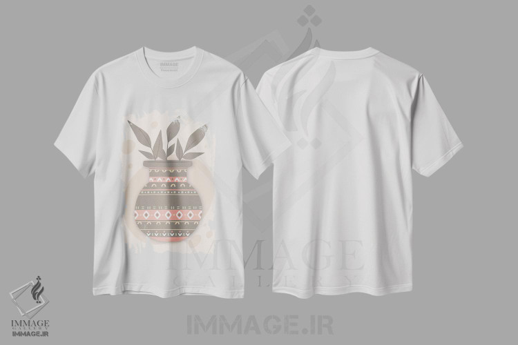 تیشرت طرح دار گلدان های سفالی II، هنر دیجیتال اثر آرسی بسی | immage.ir