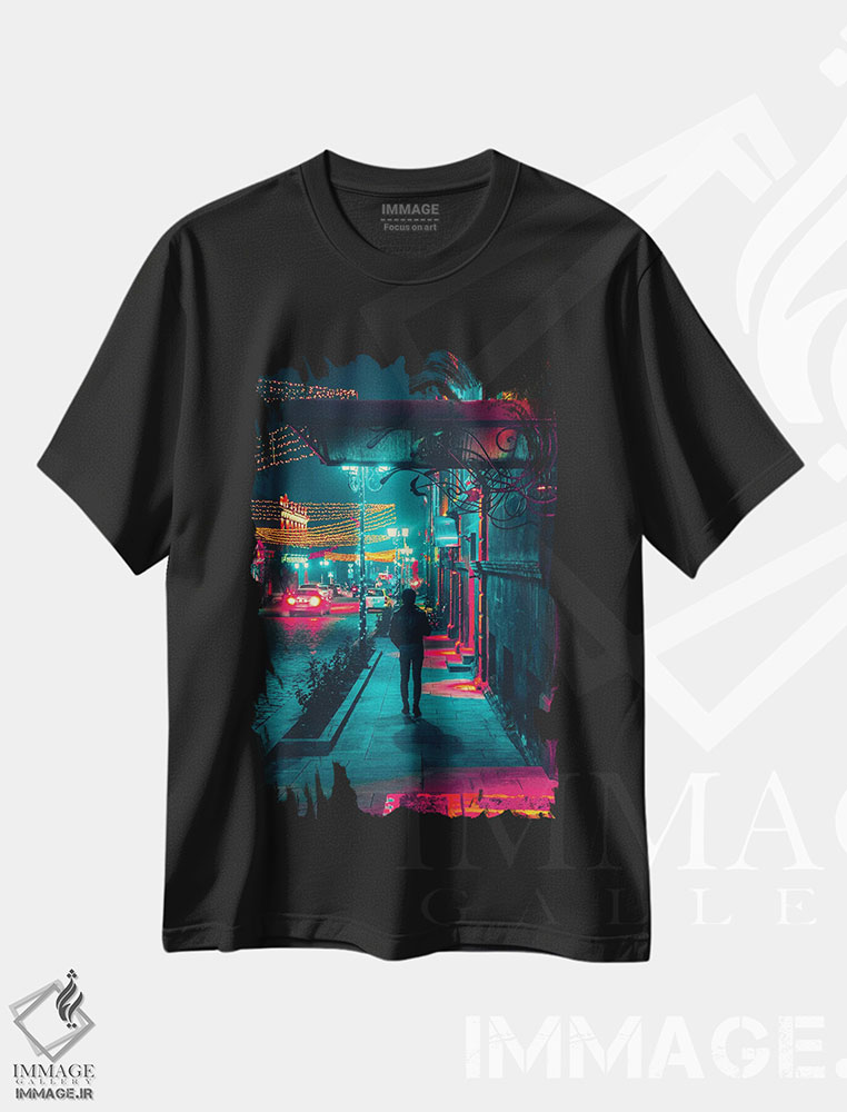 تیشرت طرح دار خیابان های ایروان II، هنر دیجیتال اثر آرسی بسی | فروشگاه ایماژ