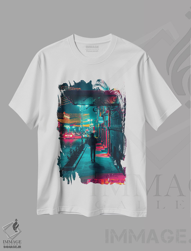 تیشرت طرح دار خیابان های ایروان II، هنر دیجیتال اثر آرسی بسی | immage.ir