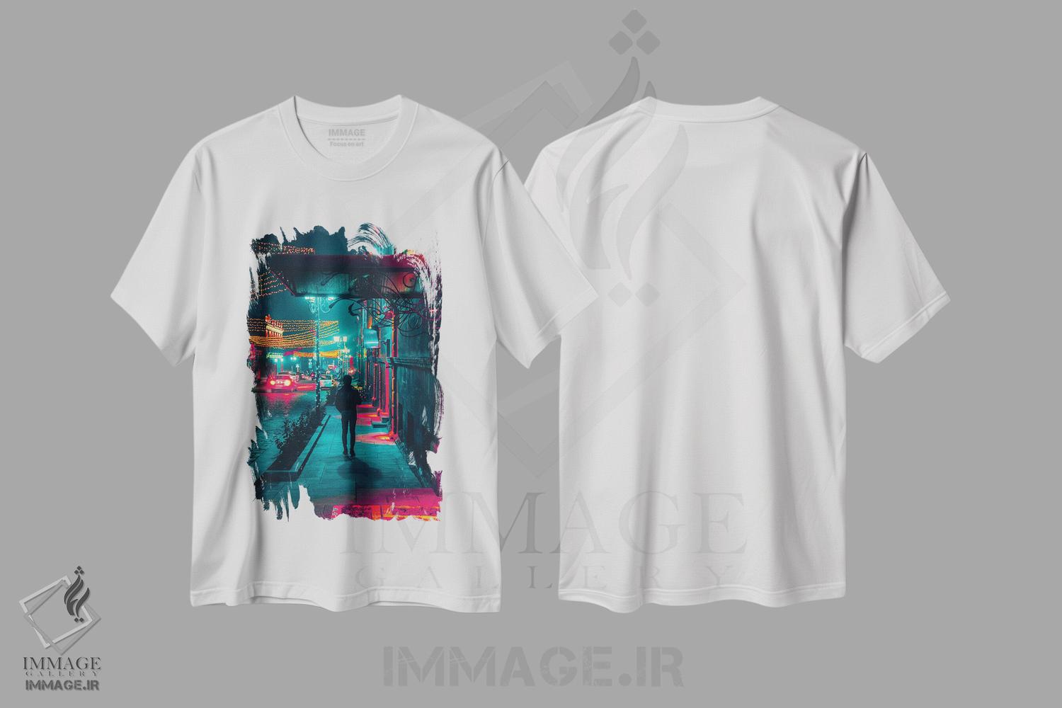 تیشرت طرح دار خیابان های ایروان II، هنر دیجیتال اثر آرسی بسی | immage.ir