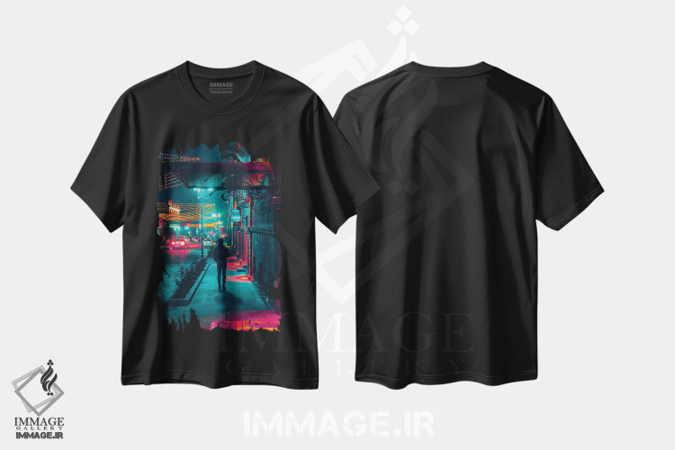 تیشرت طرح دار خیابان های ایروان II، هنر دیجیتال اثر آرسی بسی | فروشگاه ایماژ