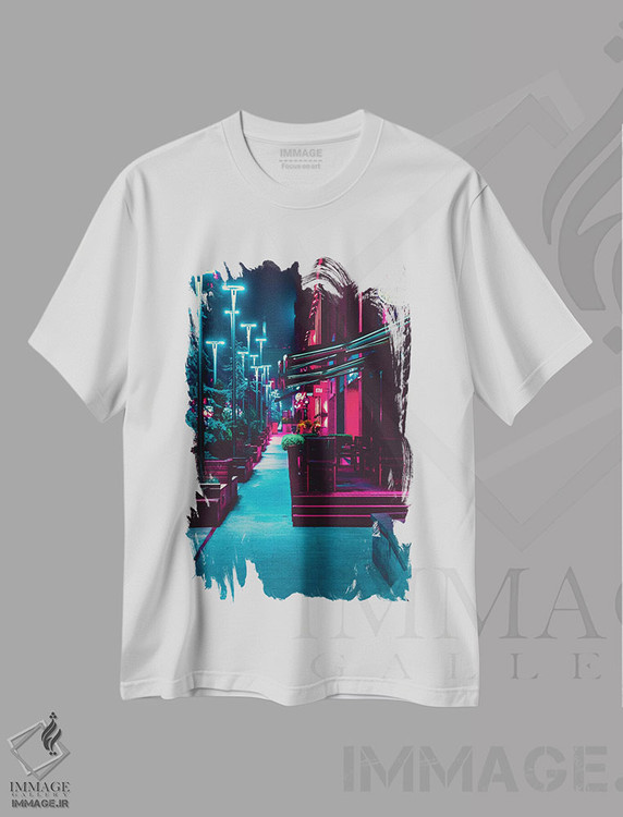 تیشرت طرح دار خیابان های ایروان III، هنر دیجیتال اثر آرسی بسی | immage.ir