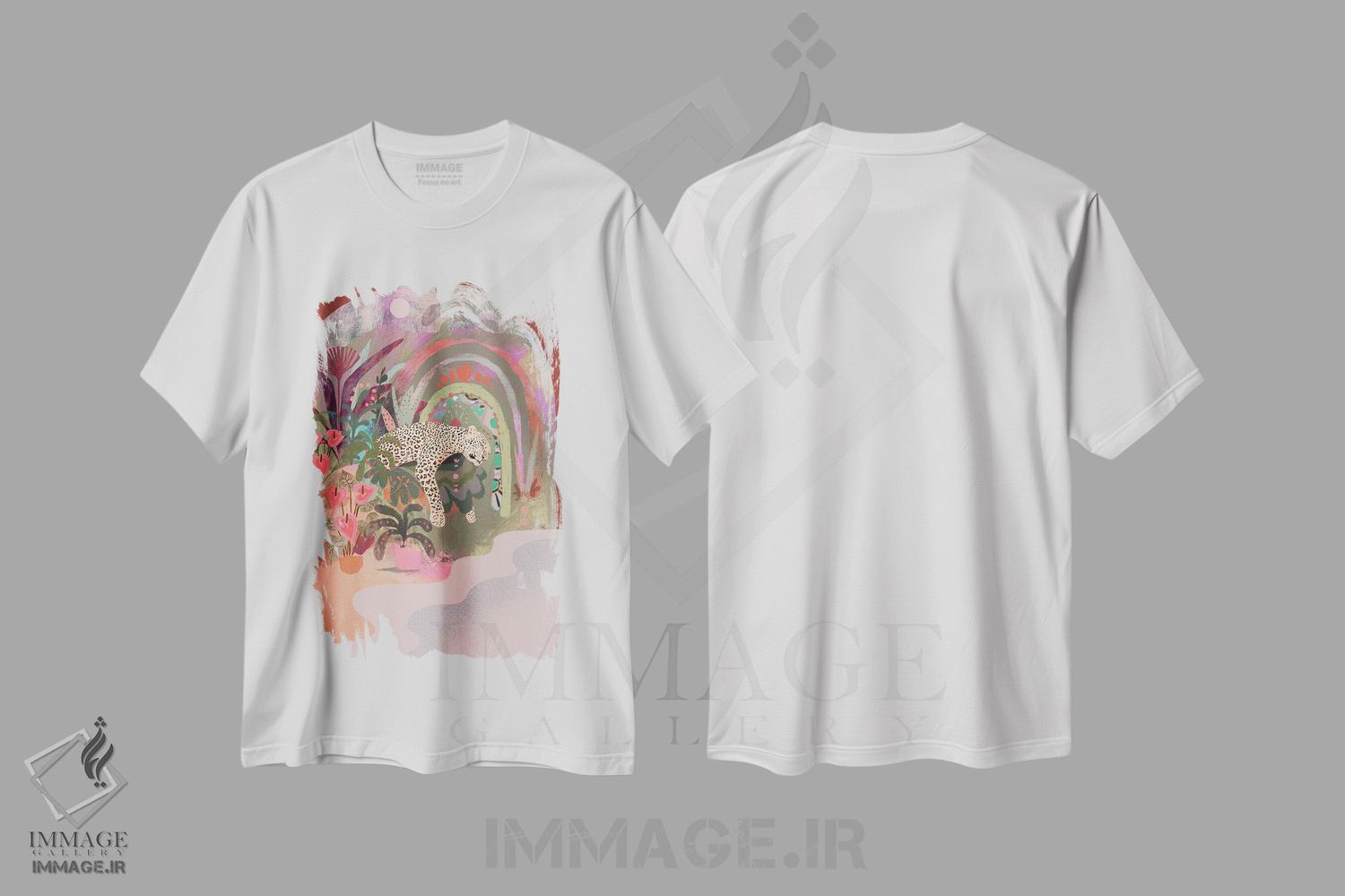 تیشرت طرح دار پلنگ خفته، دکور بوهمی اثر امبر سامرست | immage.ir
