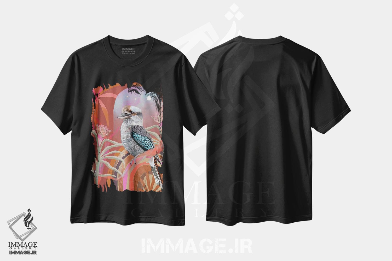 تیشرت طرح دار کاکابورای پادشاه بوته زار، دکور بوهمی اثر امبر سامرست | فروشگاه ایماژ