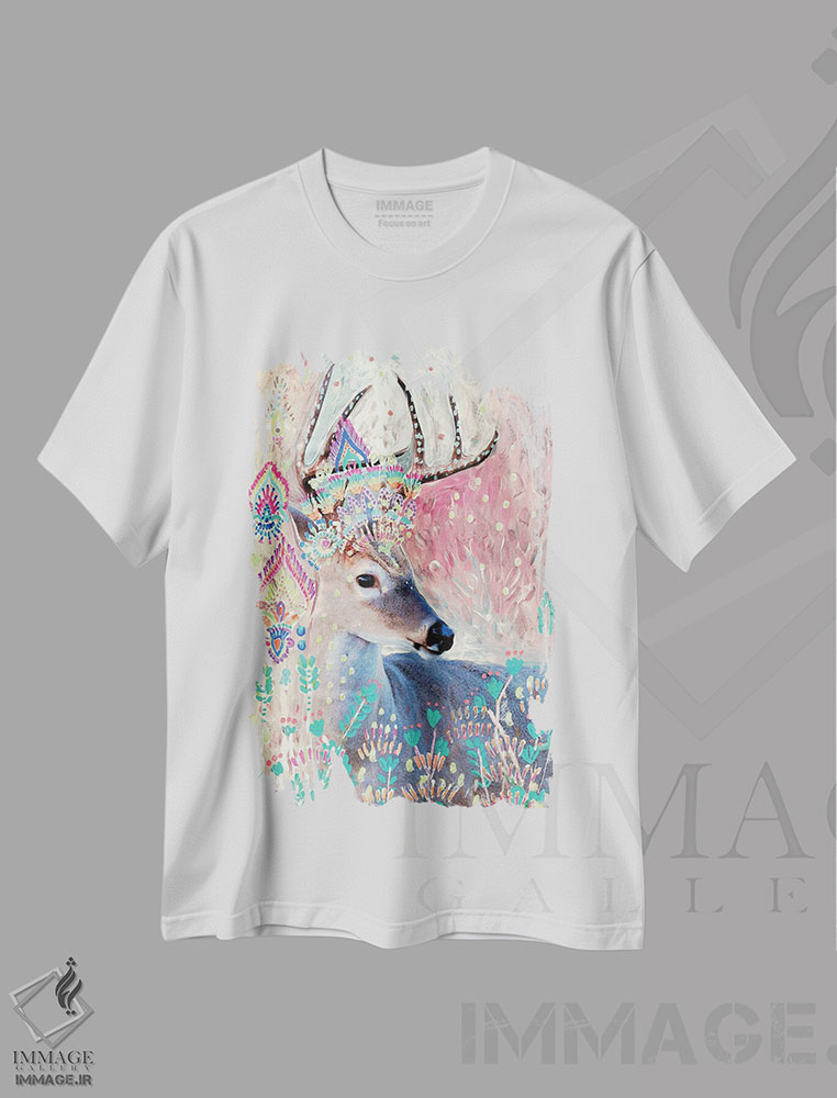 تیشرت طرح دار گوزن نارایان، دکور بوهمی اثر امبر سامرست | immage.ir