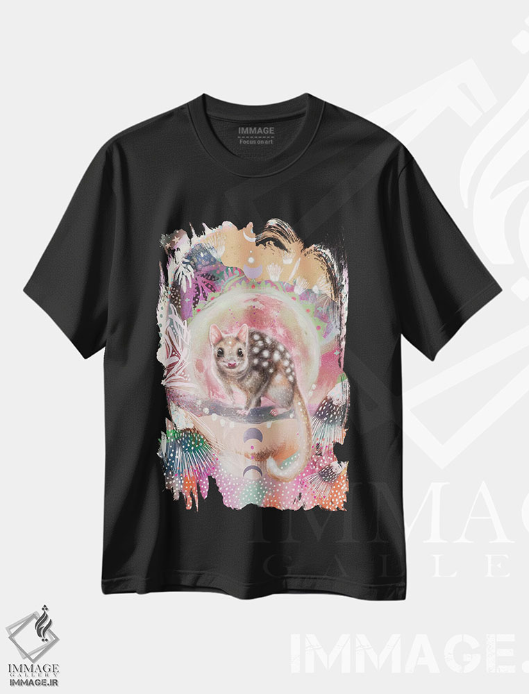 تیشرت طرح دار کوال، تزئینی اثر امبر سامرست | فروشگاه ایماژ
