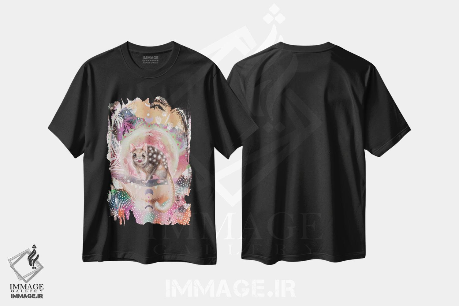 تیشرت طرح دار کوال، تزئینی اثر امبر سامرست | فروشگاه ایماژ