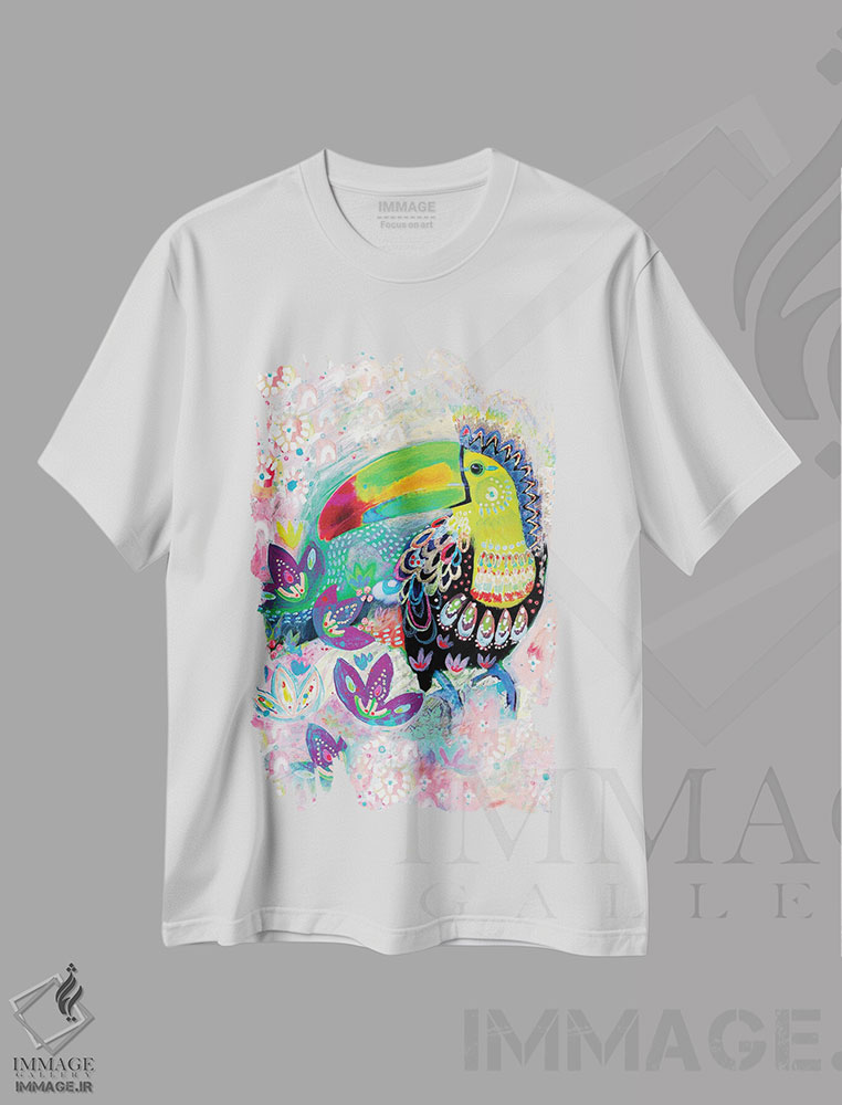 تیشرت طرح دار توکان تالاوا، تزئینی اثر امبر سامرست | immage.ir