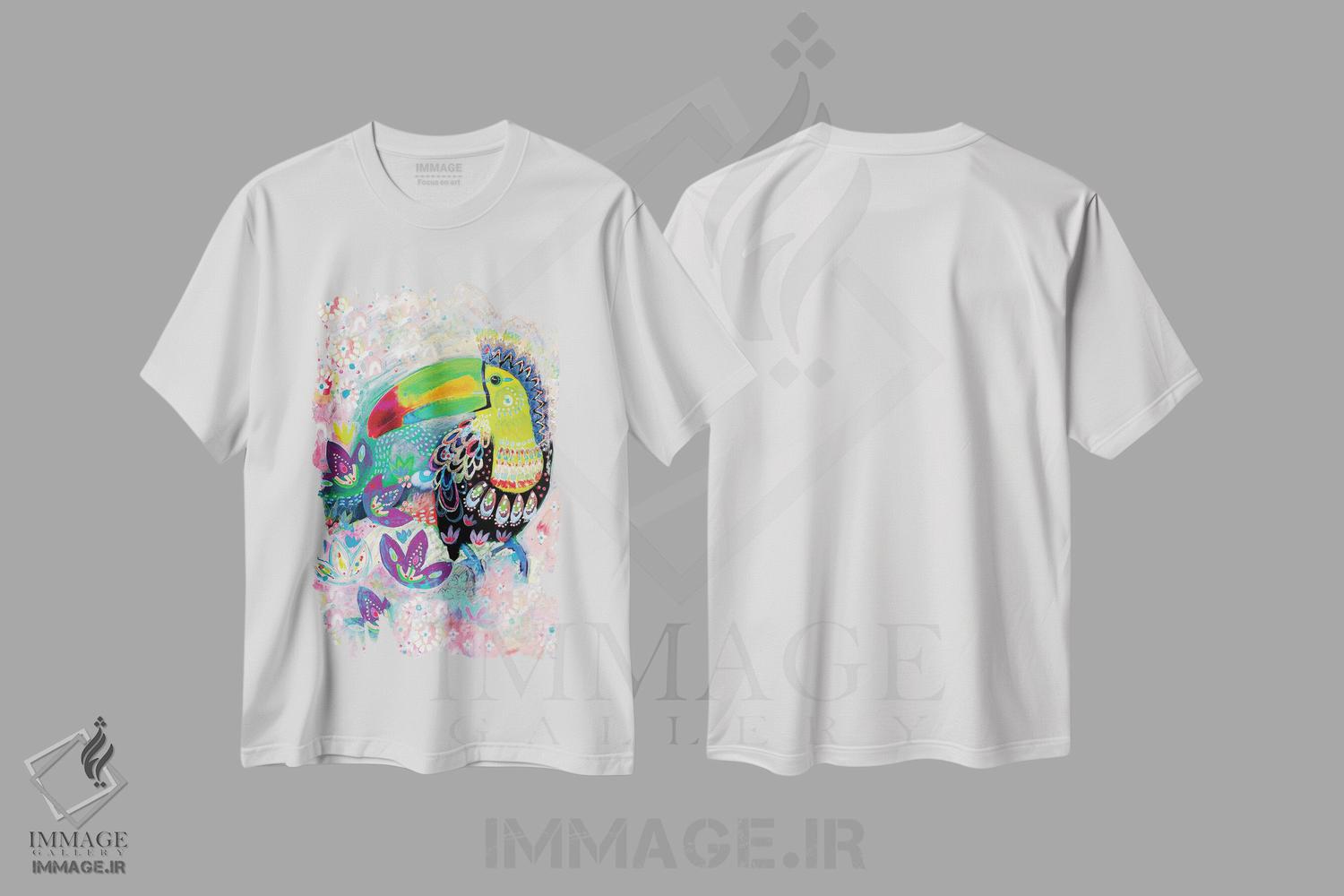 تیشرت طرح دار توکان تالاوا، تزئینی اثر امبر سامرست | immage.ir