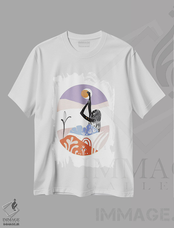 تیشرت طرح دار ماه افزاینده، دکور بوهمی اثر امبر سامرست | immage.ir