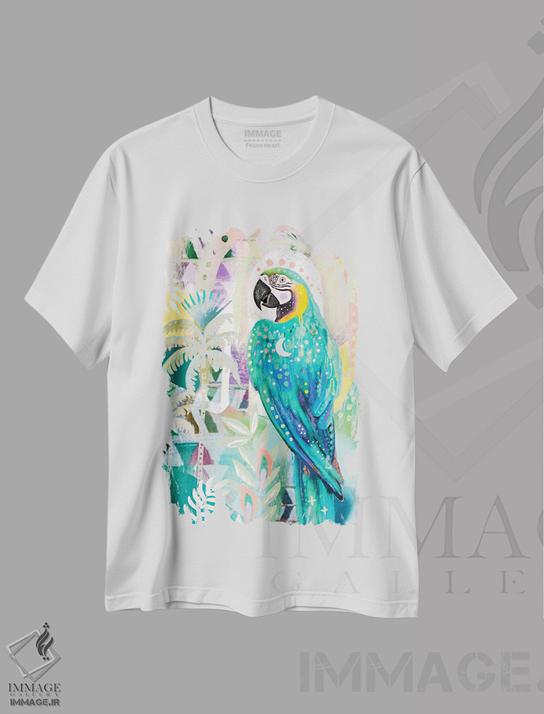 تیشرت طرح دار ماکائوی گرمسیری، دکور بوهمی اثر امبر سامرست | immage.ir