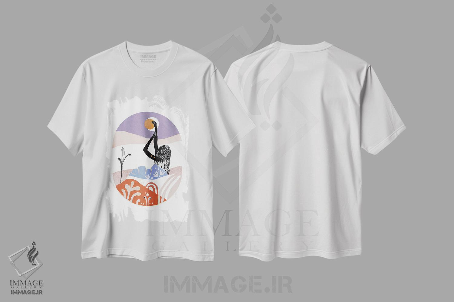 تیشرت طرح دار ماه افزاینده، دکور بوهمی اثر امبر سامرست | immage.ir