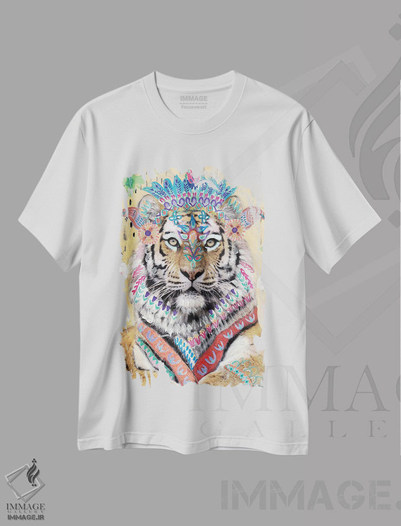 تیشرت طرح دار ببر زهرا، دکور بوهمی اثر امبر سامرست | immage.ir
