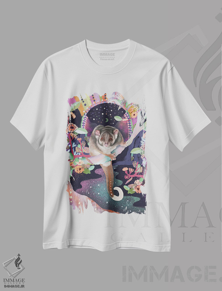 تیشرت طرح دار جادوی پوسوم، دکور بوهمی اثر امبر سامرست | immage.ir