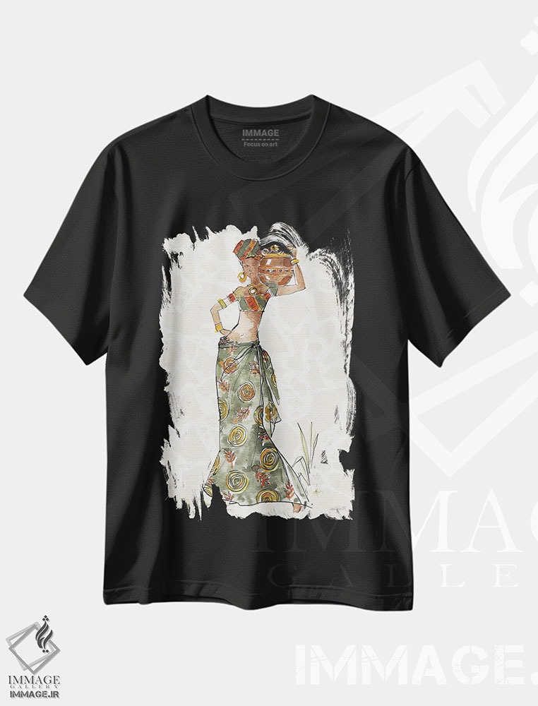 تیشرت طرح دار جلوهٔ آفریقایی VIII، هنر آمریکایی آفریقایی تبار اثر آن تاولتی | فروشگاه ایماژ