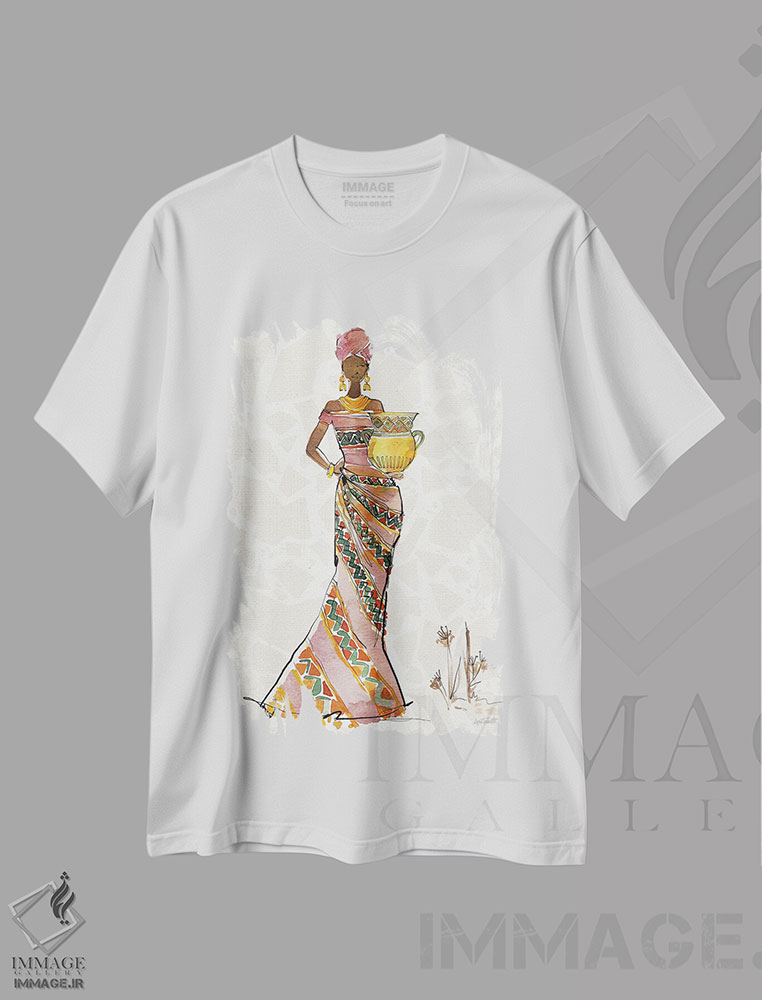 تیشرت طرح دار جلوهٔ آفریقایی X، هنر آمریکایی آفریقایی تبار اثر آن تاولتی | immage.ir