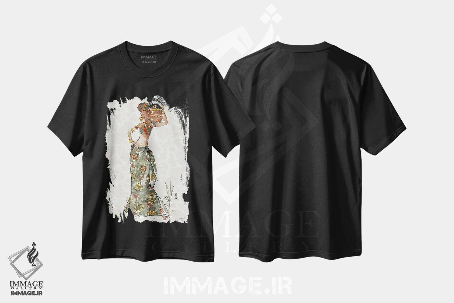 تیشرت طرح دار جلوهٔ آفریقایی VIII، هنر آمریکایی آفریقایی تبار اثر آن تاولتی | فروشگاه ایماژ