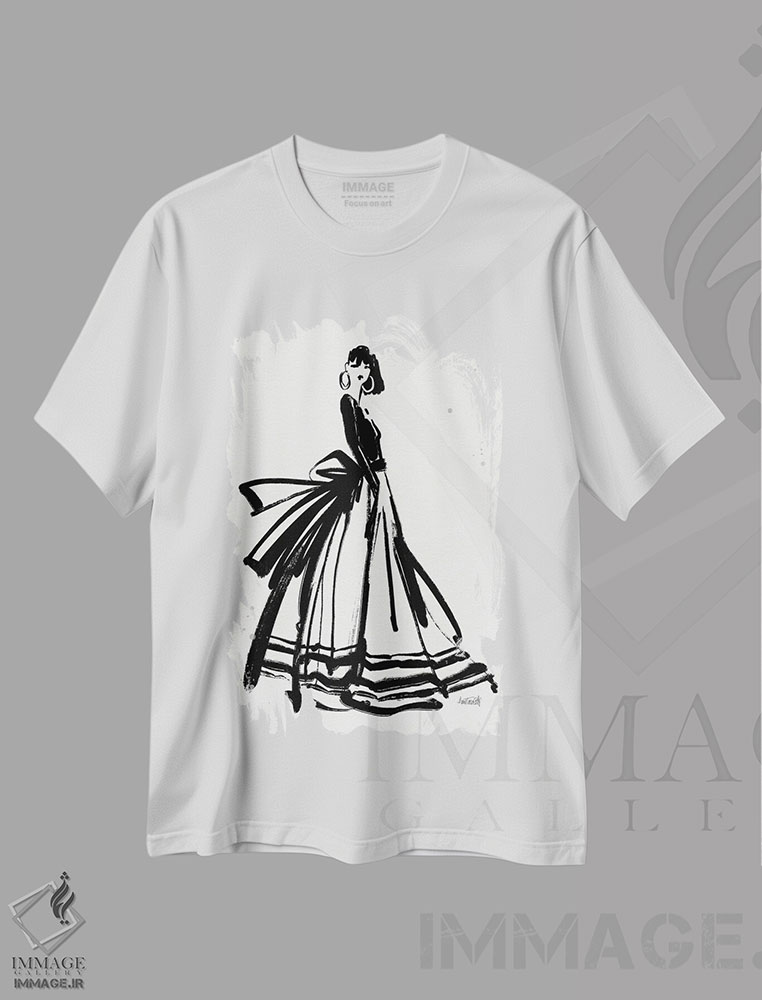 تیشرت طرح دار طرح های استایلی I، هنر تزئینی سیاه و سفید اثر آن تاولتی | immage.ir