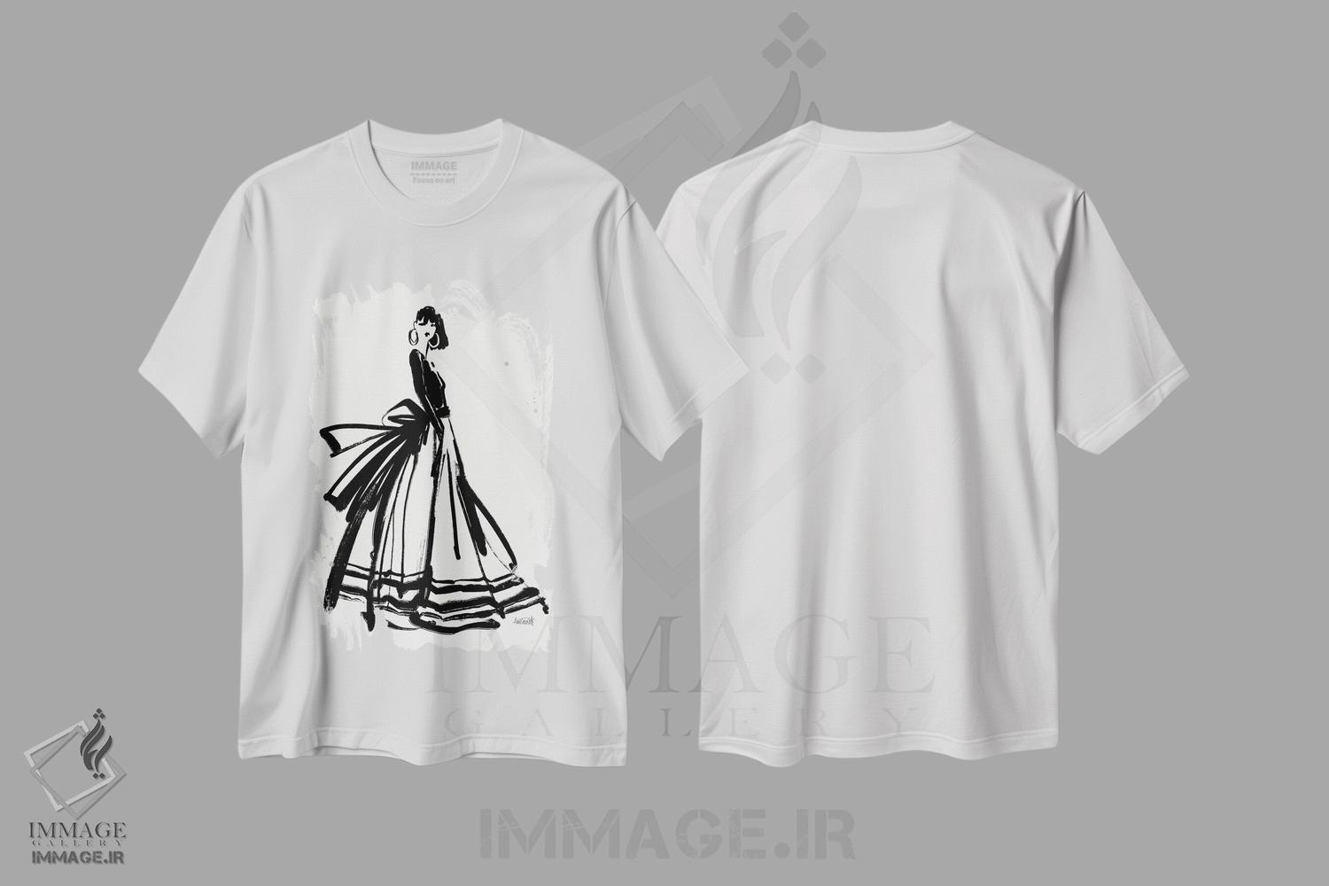 تیشرت طرح دار طرح های استایلی I، هنر تزئینی سیاه و سفید اثر آن تاولتی | immage.ir