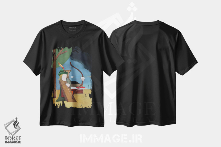 تیشرت طرح دار رابین هود، هنر فاخر معاصر اثر الکساندر تریفونوف | فروشگاه ایماژ