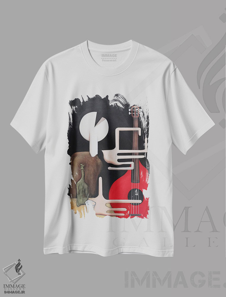 تیشرت طرح دار نوازنده گیتار، هنر فاخر معاصر اثر الکساندر تریفونوف | immage.ir