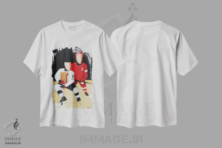 تیشرت طرح دار بازیکنان هاکی، هنر فاخر معاصر اثر الکساندر تریفونوف | immage.ir