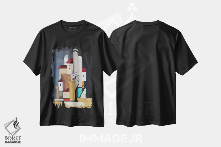 تیشرت طرح دار ساکورا، هنر فاخر معاصر اثر الکساندر تریفونوف | فروشگاه ایماژ