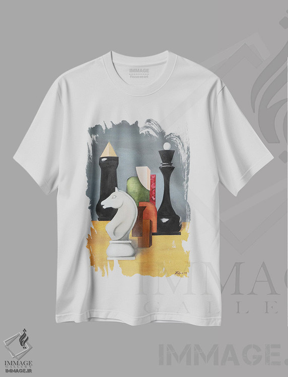 تیشرت طرح دار ترکیب شطرنج، هنر فاخر معاصر اثر الکساندر تریفونوف | immage.ir