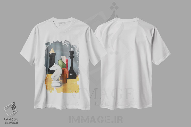 تیشرت طرح دار ترکیب شطرنج، هنر فاخر معاصر اثر الکساندر تریفونوف | immage.ir