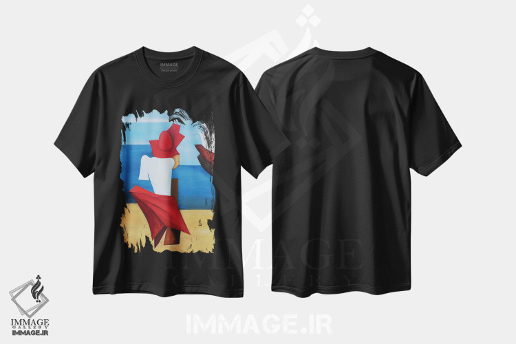 تیشرت طرح دار بر فراز دریا ۲۰۲۲، هنر فاخر معاصر اثر الکساندر تریفونوف | فروشگاه ایماژ