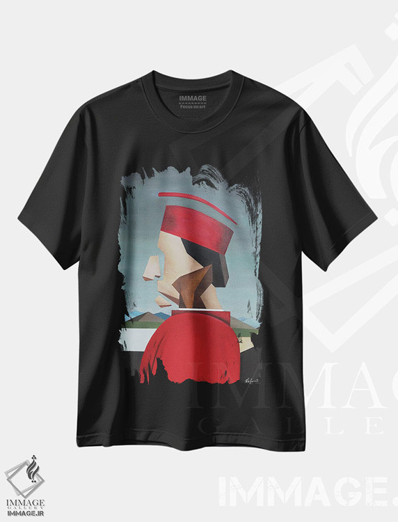 تیشرت طرح دار پرتره قرن پانزدهمی پیه رو دلا فرانچسکا، هنر فاخر معاصر اثر الکساندر تریفونوف | فروشگاه ایماژ