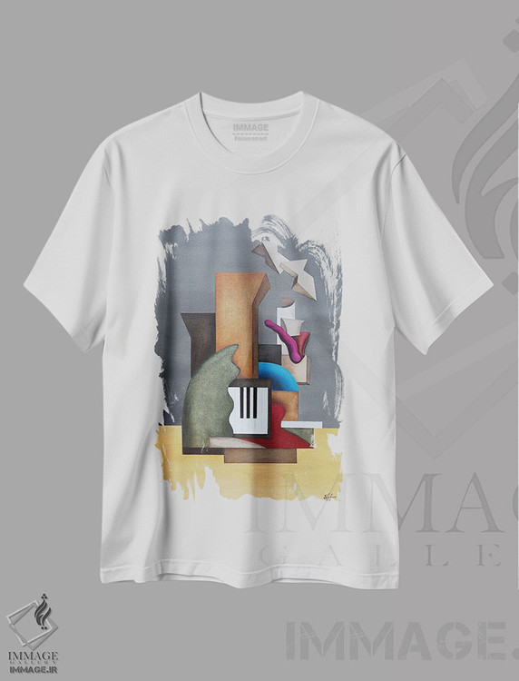 تیشرت طرح دار قطعه موسیقی، آبستره اثر الکساندر تریفونوف | immage.ir