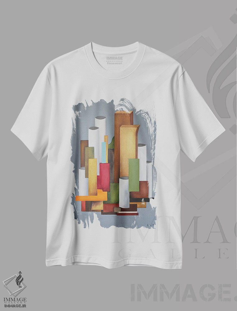 تیشرت طرح دار ملودی شب اثر الکساندر تریفونوف | immage.ir