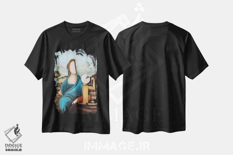 تیشرت طرح دار مریم بافنده، دکور معاصر اثر الکساندر تریفونوف | فروشگاه ایماژ