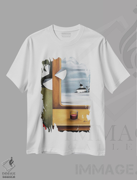 تیشرت طرح دار روسیه پشت پنجره، دکور معاصر اثر الکساندر تریفونوف | immage.ir
