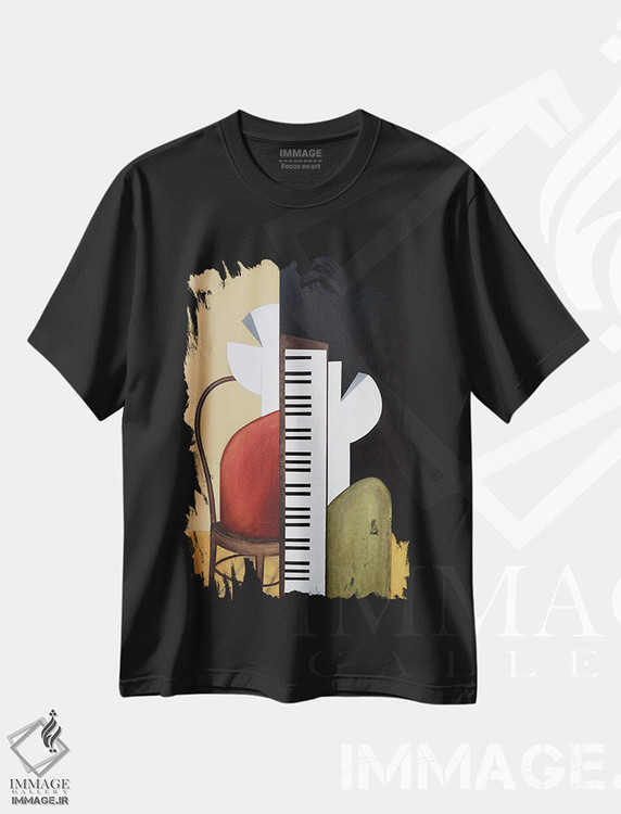 تیشرت طرح دار شوپن، دکور معاصر اثر الکساندر تریفونوف | فروشگاه ایماژ