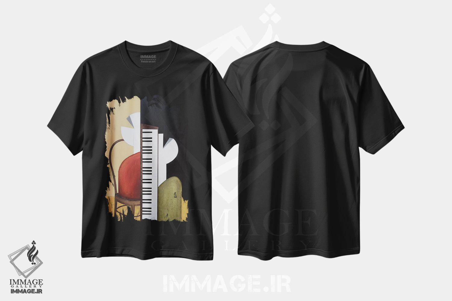 تیشرت طرح دار شوپن، دکور معاصر اثر الکساندر تریفونوف | فروشگاه ایماژ