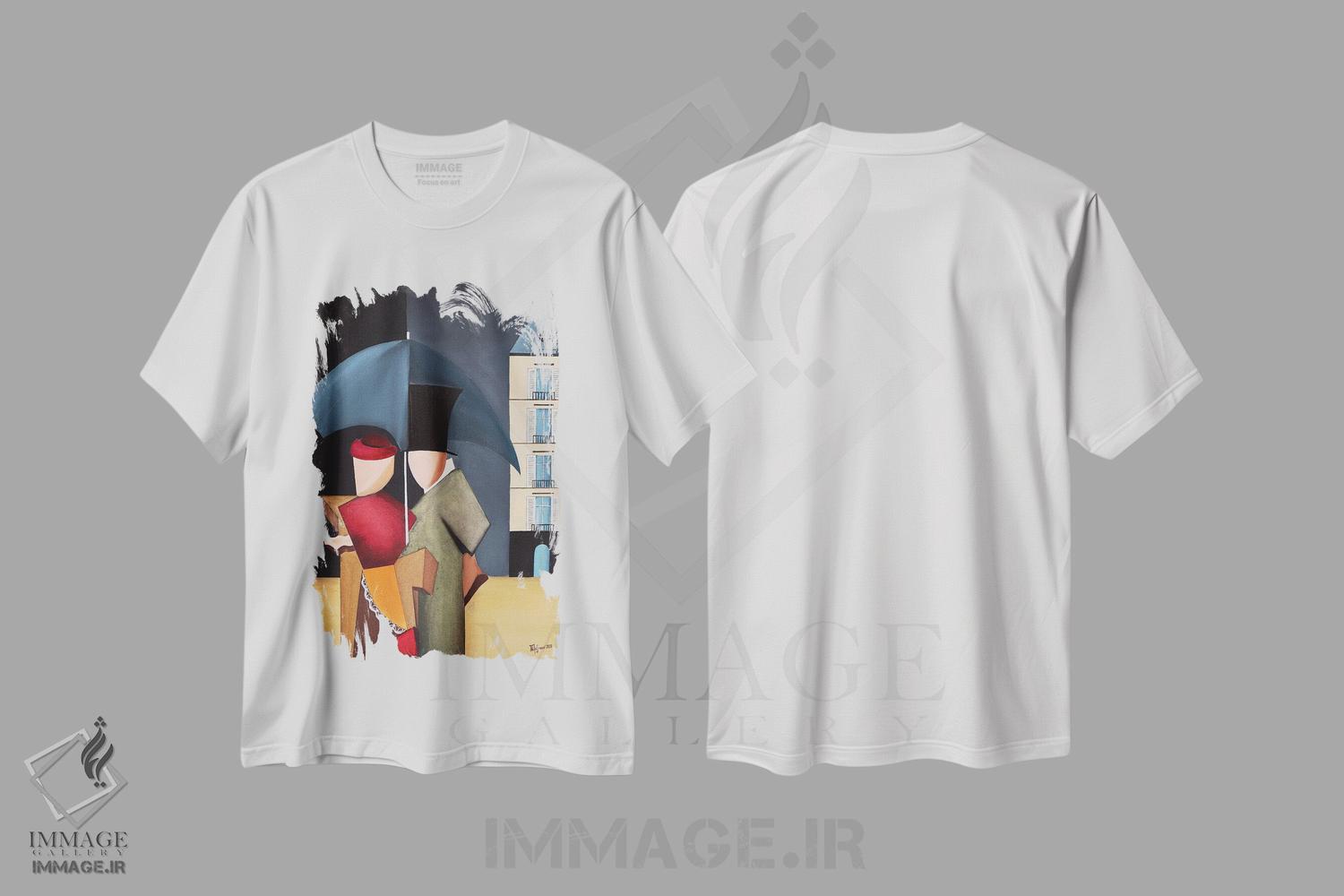 تیشرت طرح دار روز بارانی در پاریس، دکور معاصر اثر الکساندر تریفونوف | immage.ir