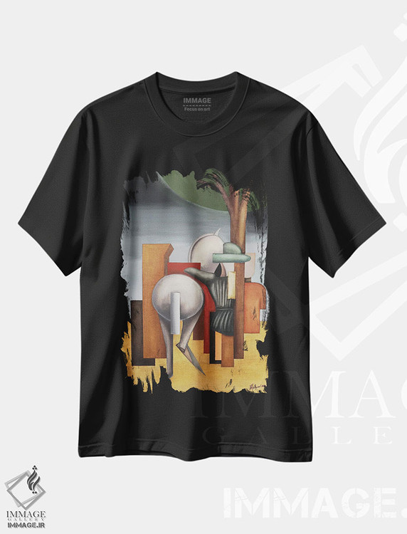 تیشرت طرح دار سوارکار، هنر فاخر معاصر اثر الکساندر تریفونوف | فروشگاه ایماژ