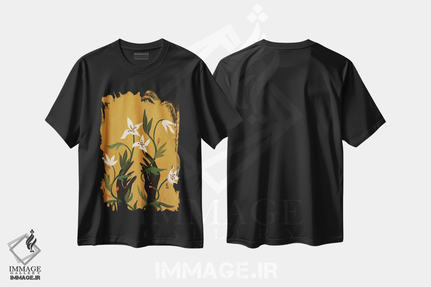 تیشرت طرح دار درهم تنیده I، تزئینی اثر آرتی گوآوا | فروشگاه ایماژ