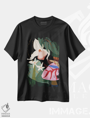 تیشرت طرح دار ارکیده و آنتوریوم، تزئینی اثر آرتی گوآوا | فروشگاه ایماژ