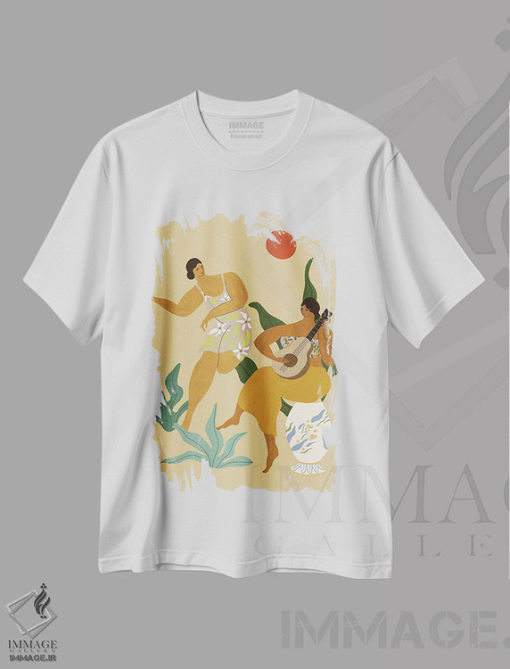 تیشرت طرح دار موسیقی و رقص، تزئینی اثر آرتی گوآوا | immage.ir