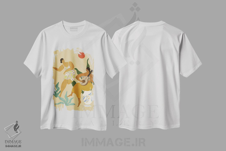 تیشرت طرح دار موسیقی و رقص، تزئینی اثر آرتی گوآوا | immage.ir