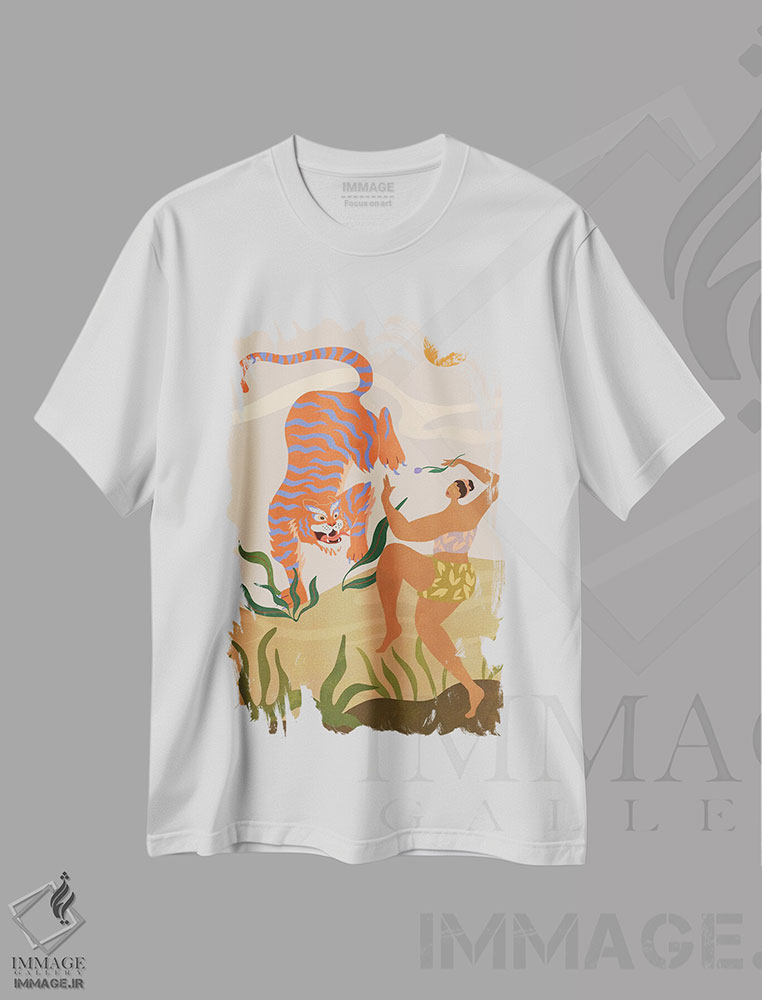 تیشرت طرح دار با من برقص، تزئینی اثر آرتی گوآوا | immage.ir