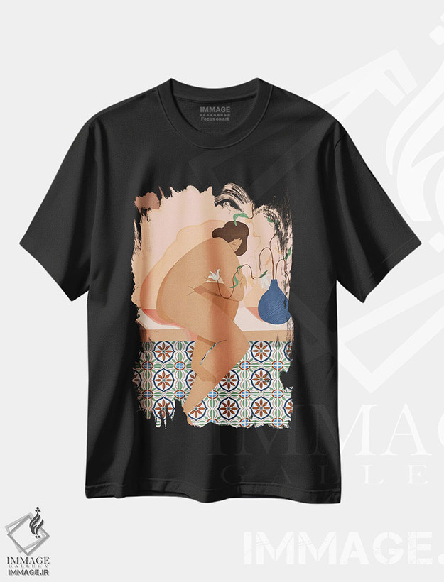 تیشرت طرح دار تعمق، تزئینی اثر آرتی گوآوا | فروشگاه ایماژ