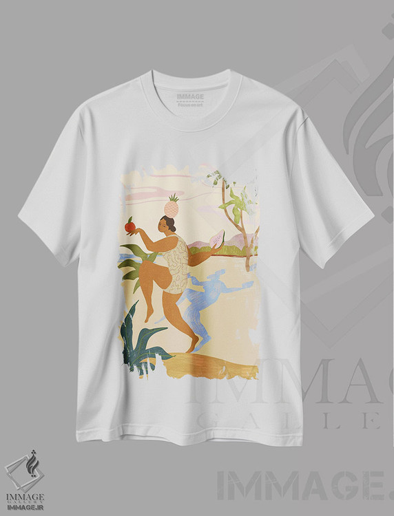 تیشرت طرح دار تعادل، تزئینی اثر آرتی گوآوا | immage.ir
