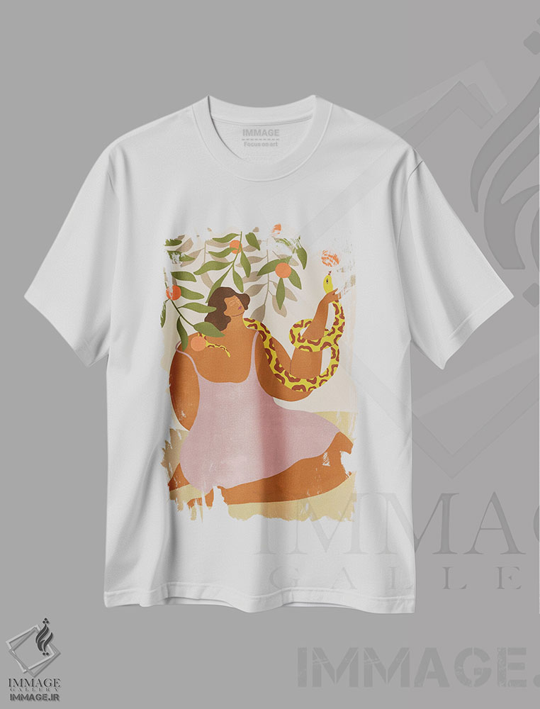 تیشرت طرح دار عطر پرتقال، تزئینی اثر آرتی گوآوا | immage.ir