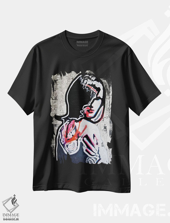 تیشرت طرح دار جریان، دکوراسیون جایگزین اثر آنی ترازو | فروشگاه ایماژ