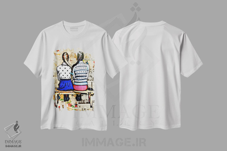 تیشرت طرح دار تو روزنامه های طنز می بینمت، مدیوم اثر آنی ترازو | immage.ir